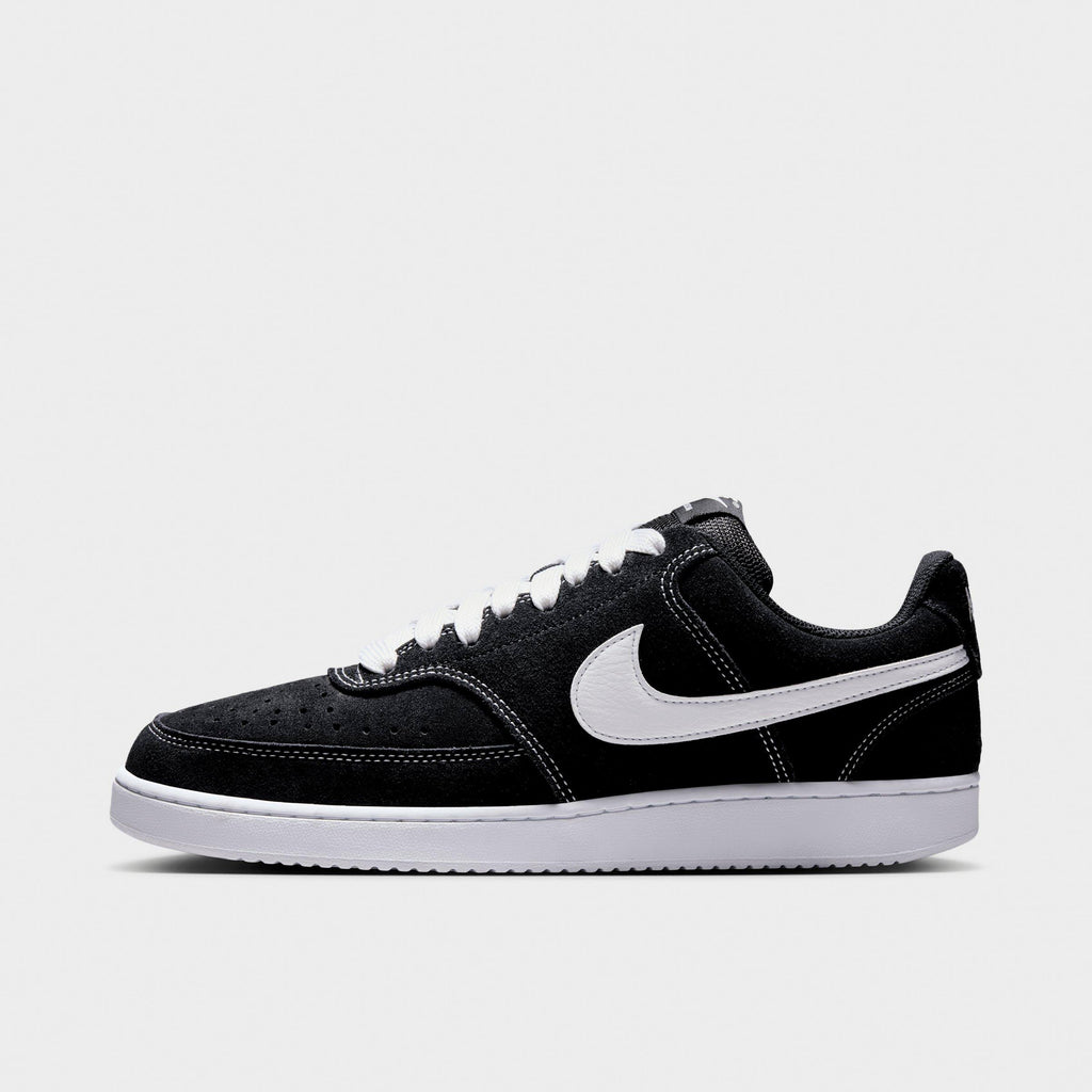Men's Nike Court Vision Low FL Casual Shoes - Black/White