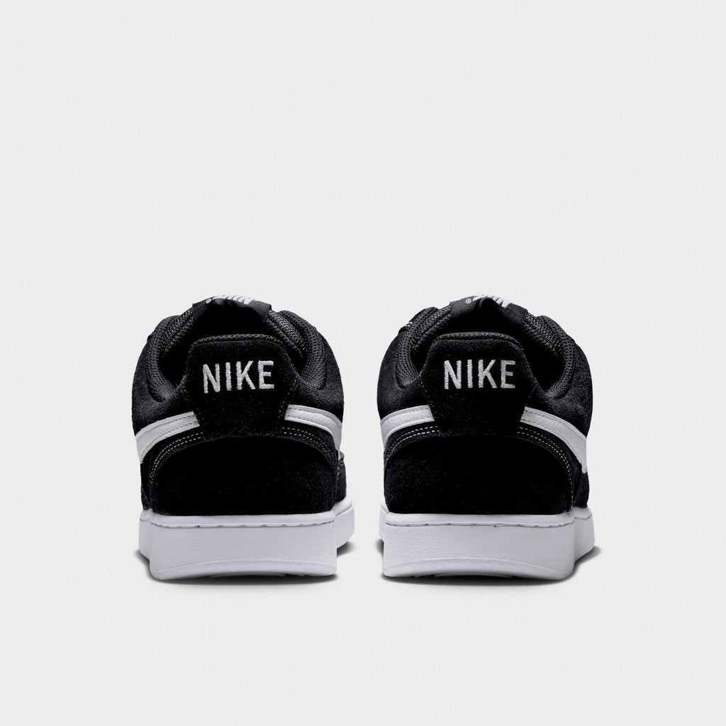 Men's Nike Court Vision Low FL Casual Shoes - Black/White - view 4
