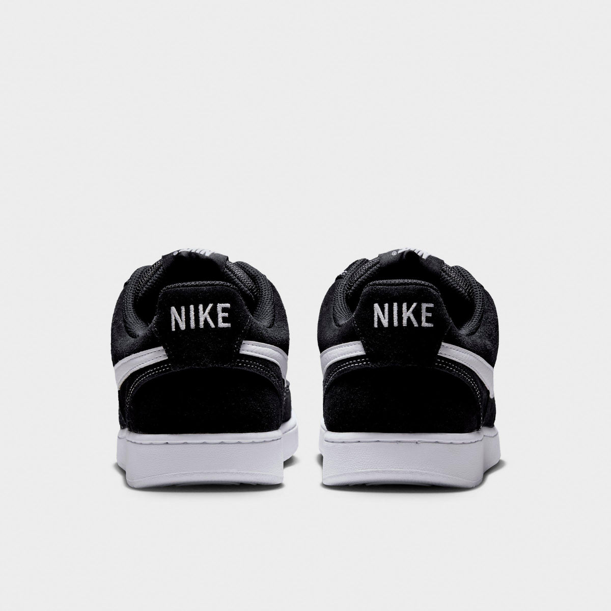 Men's Nike Court Vision Low FL Casual Shoes - Black/White - view 4