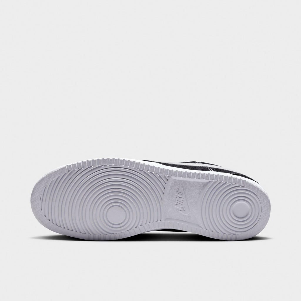 Men's Nike Court Vision Low FL Casual Shoes - Black/White - view 6
