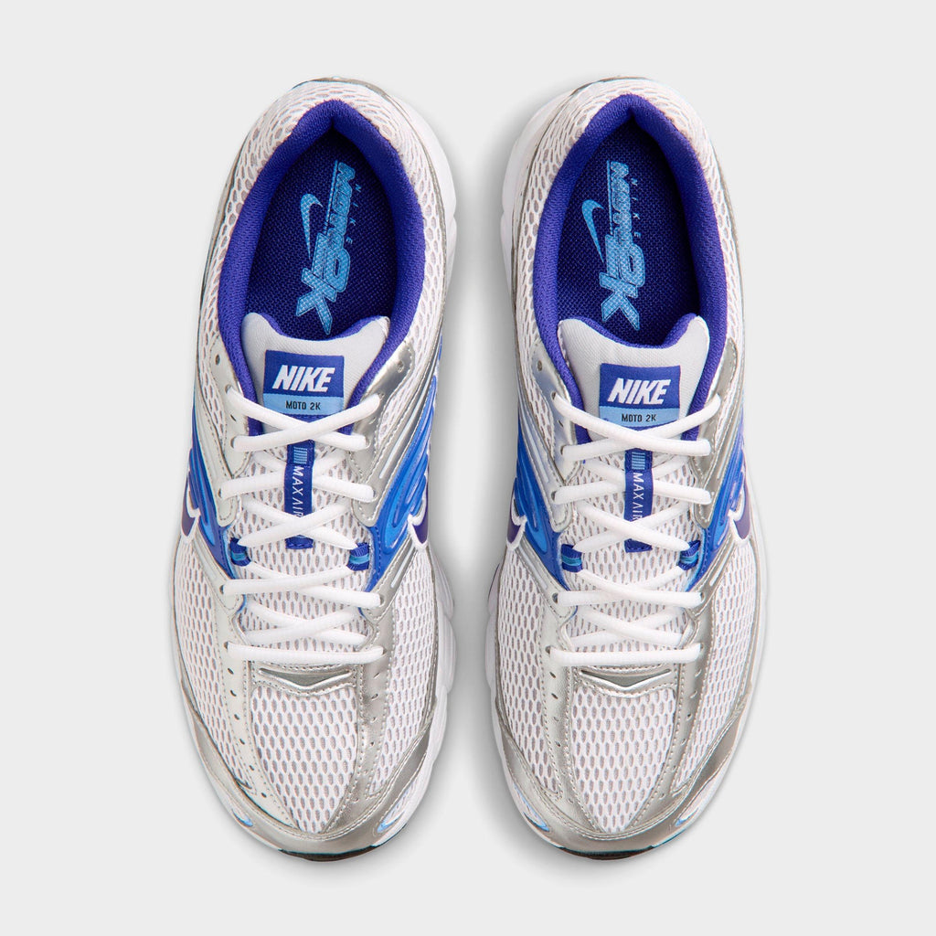 Men's Nike Air Max Moto 2K Casual Shoes - White/Wolf Grey/Royal Pulse/Concord - view 5