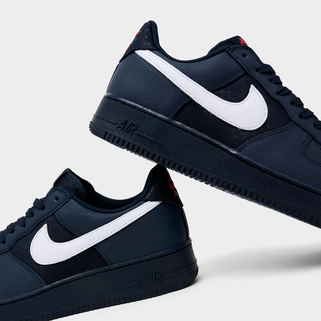 Men's Nike Air Force 1 Low Retro USA Casual Shoes - Multi-Color/Black/Multi-Color - view 3