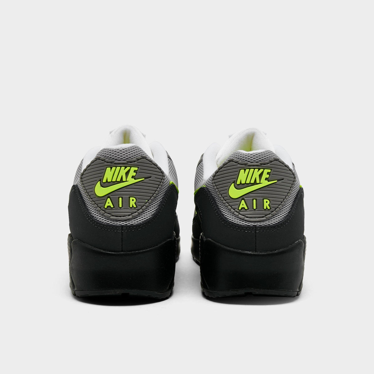 Men's Nike Air Max 90 Casual Shoes - Black/Neon Yellow/Anthracite/Light Charcoal/Pearl Grey/White - view 4