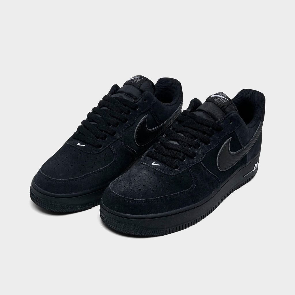 Men's Nike Air Force 1 '07 LV8 Casual Shoes - Black/Black/Iron Grey/White - view 2