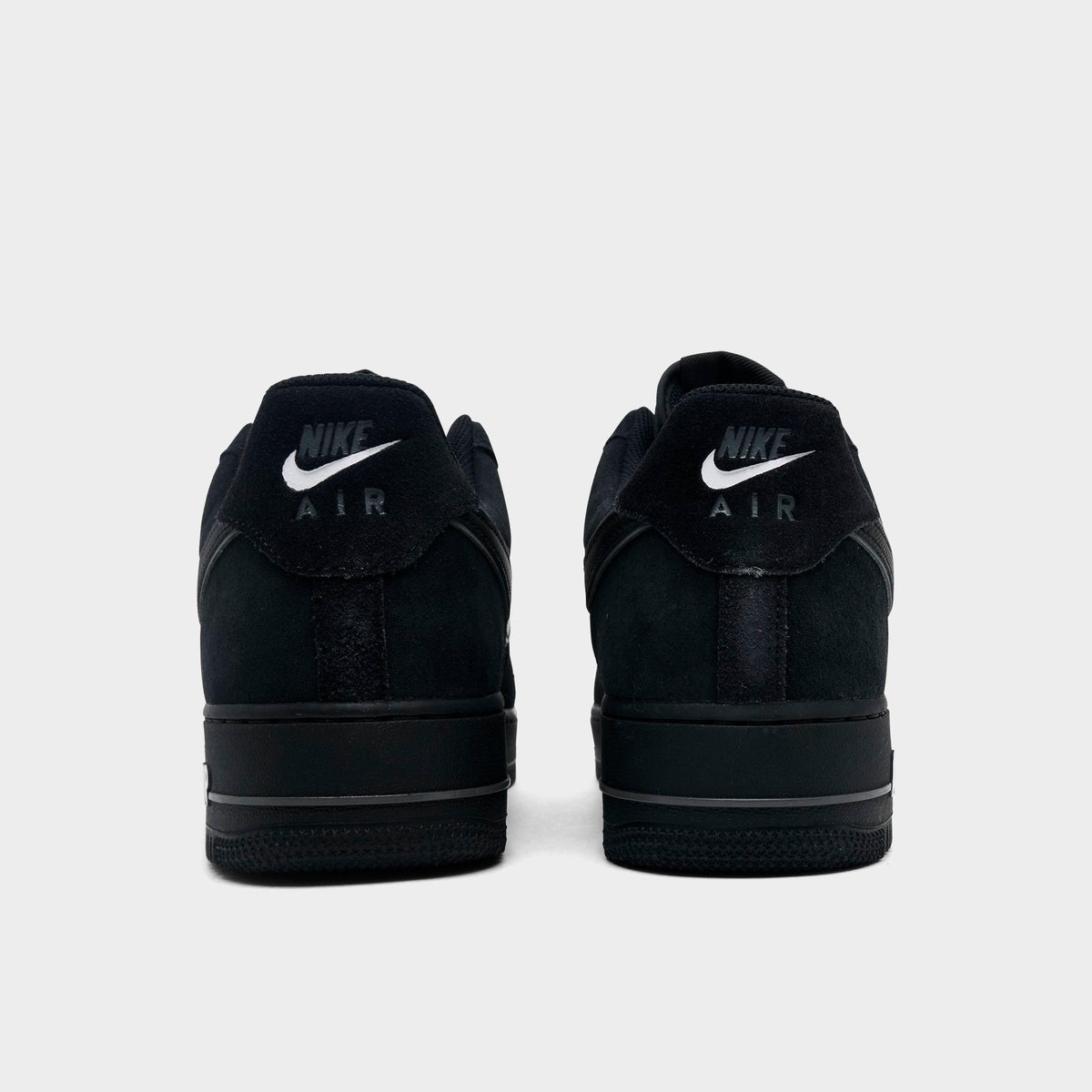 Men's Nike Air Force 1 '07 LV8 Casual Shoes - Black/Black/Iron Grey/White - view 4
