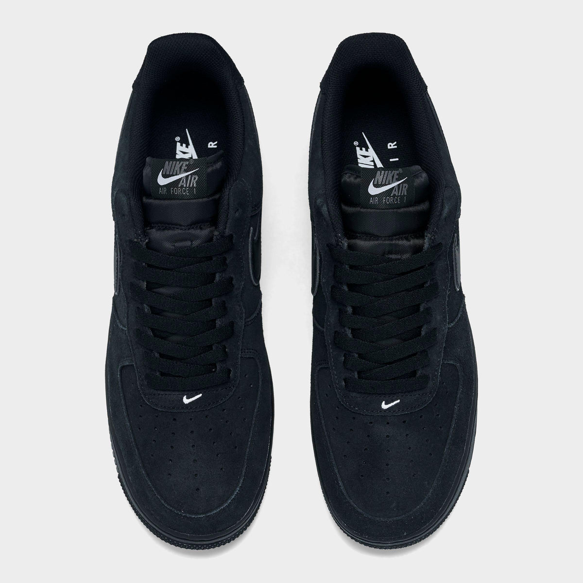 Men's Nike Air Force 1 '07 LV8 Casual Shoes - Black/Black/Iron Grey/White - view 5