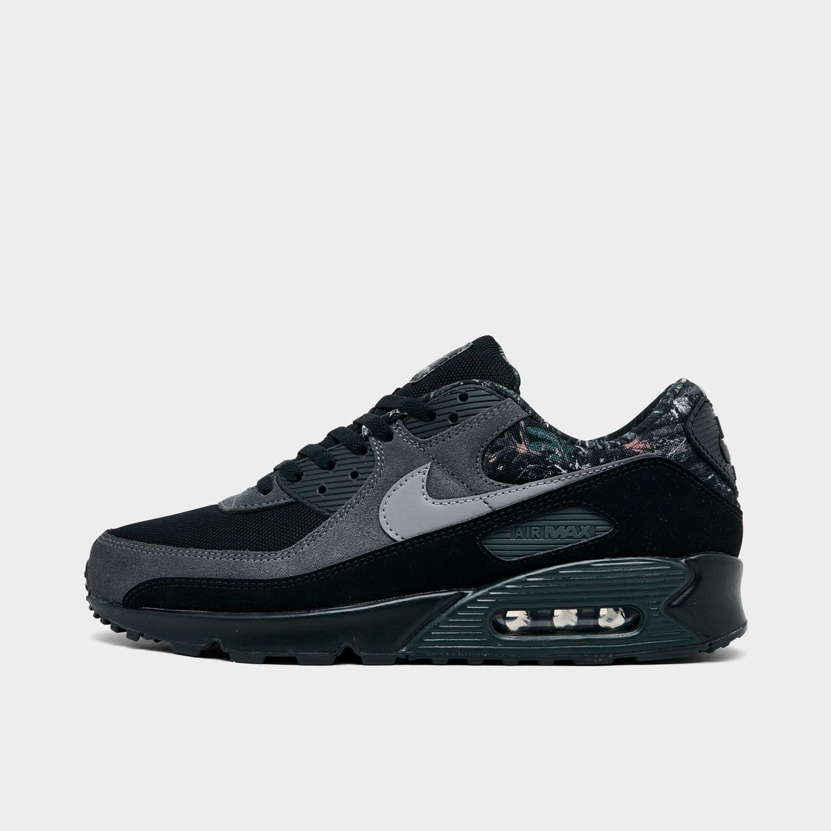 Men's Nike Air Max 90 Realtree Casual Shoes - Black/Dark Smoke Grey/Metallic Cool Grey