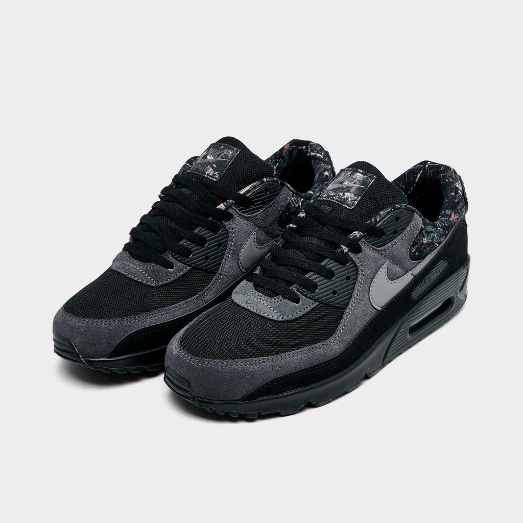 Men's Nike Air Max 90 Realtree Casual Shoes - Black/Dark Smoke Grey/Metallic Cool Grey - view 2