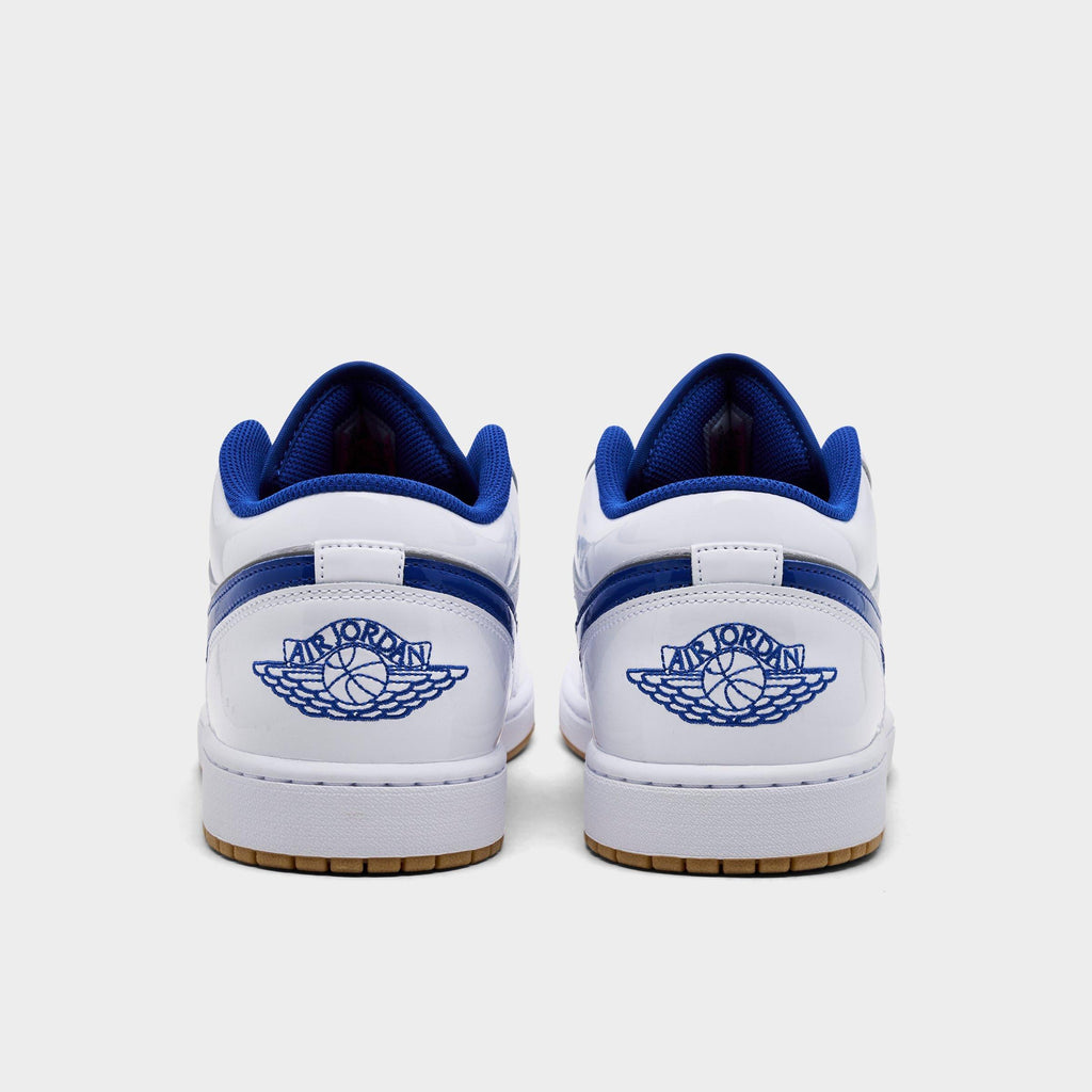 Men's Air Jordan Retro 1 Low SE Casual Shoes - White/Old Royal/Gum Yellow/University Red - view 4