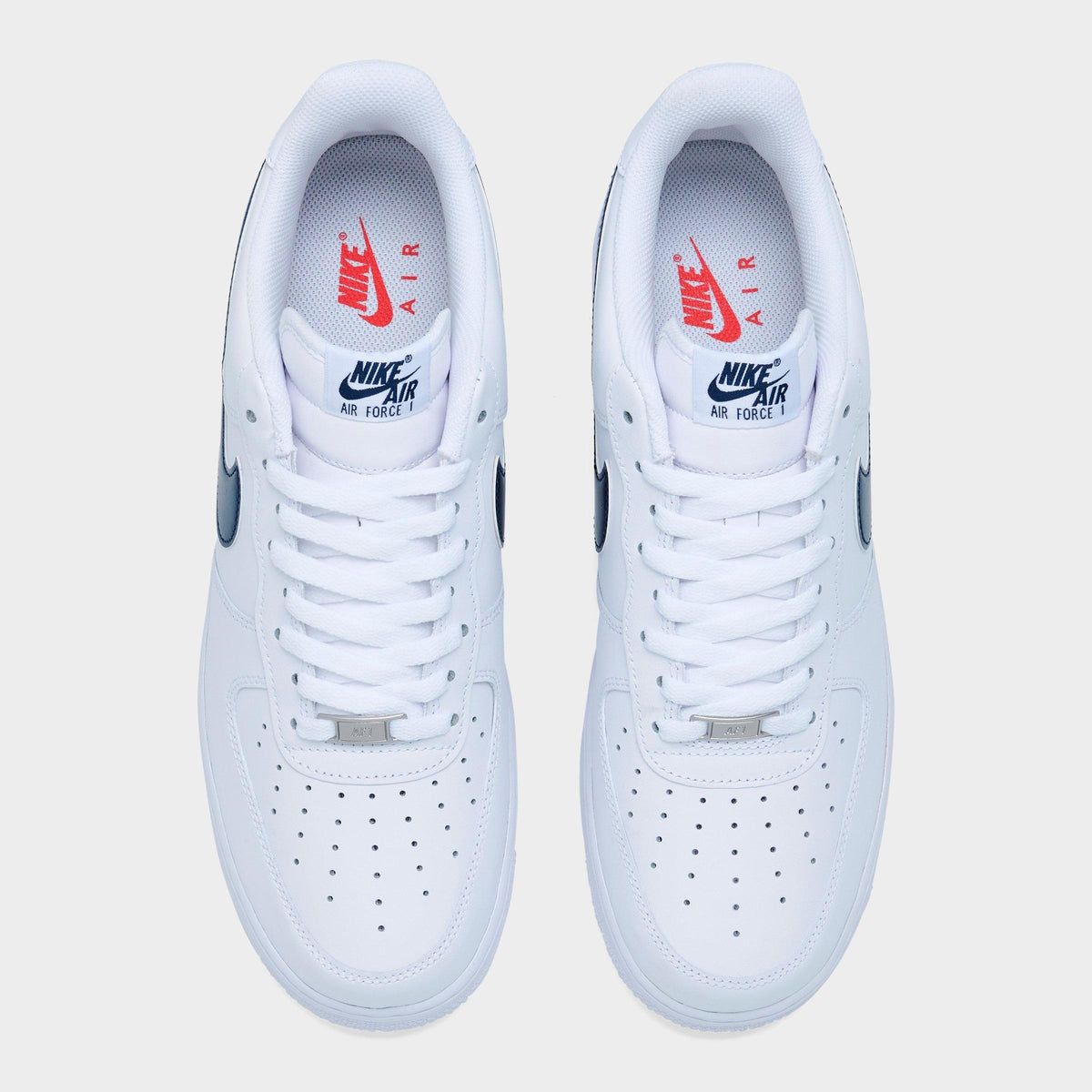 Men's Nike Air Force 1 '07 LV8 SE Team USA Casual Shoes - White/Midnight Navy/University Red - view 5