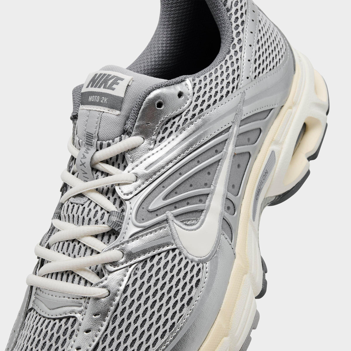 Men's Nike Air Max Moto 2K Casual Shoes - Light Smoke Grey/Sail/Cool Grey/Coconut Milk/Metallic Silver - view 3