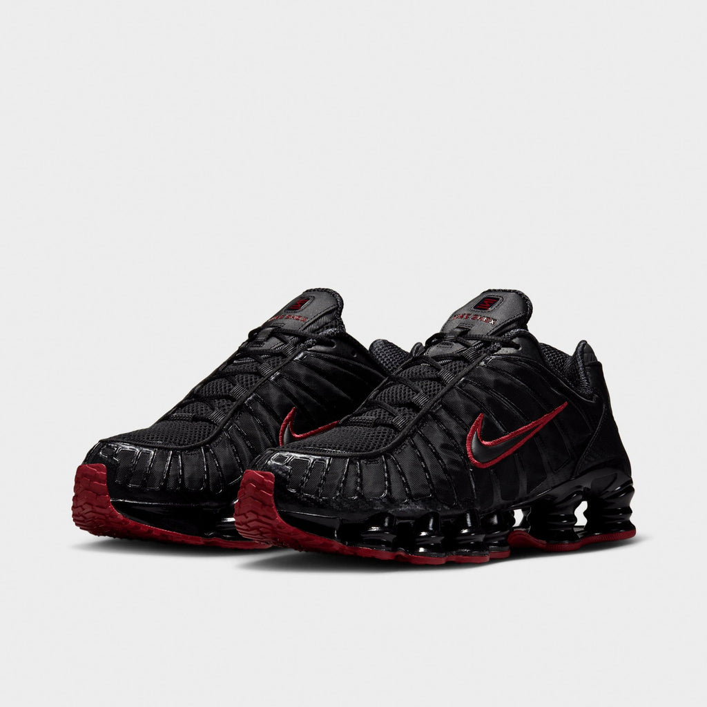 Men's Nike Shox TL Casual Shoes - Black/Tough Red/Black - view 2