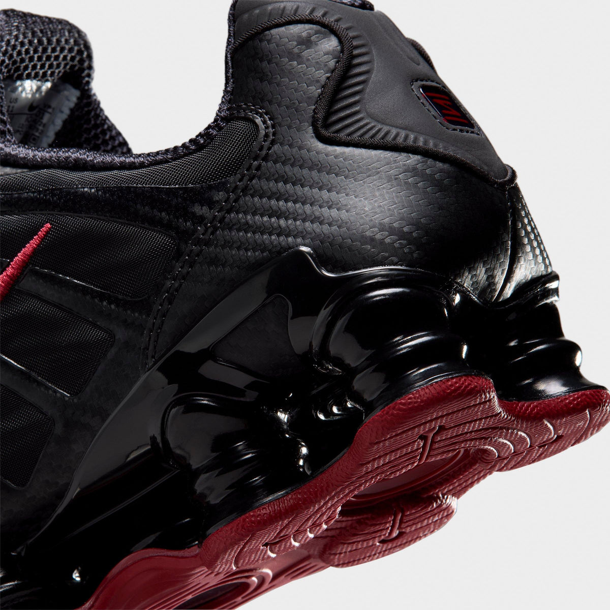 Men's Nike Shox TL Casual Shoes - Black/Tough Red/Black - view 3