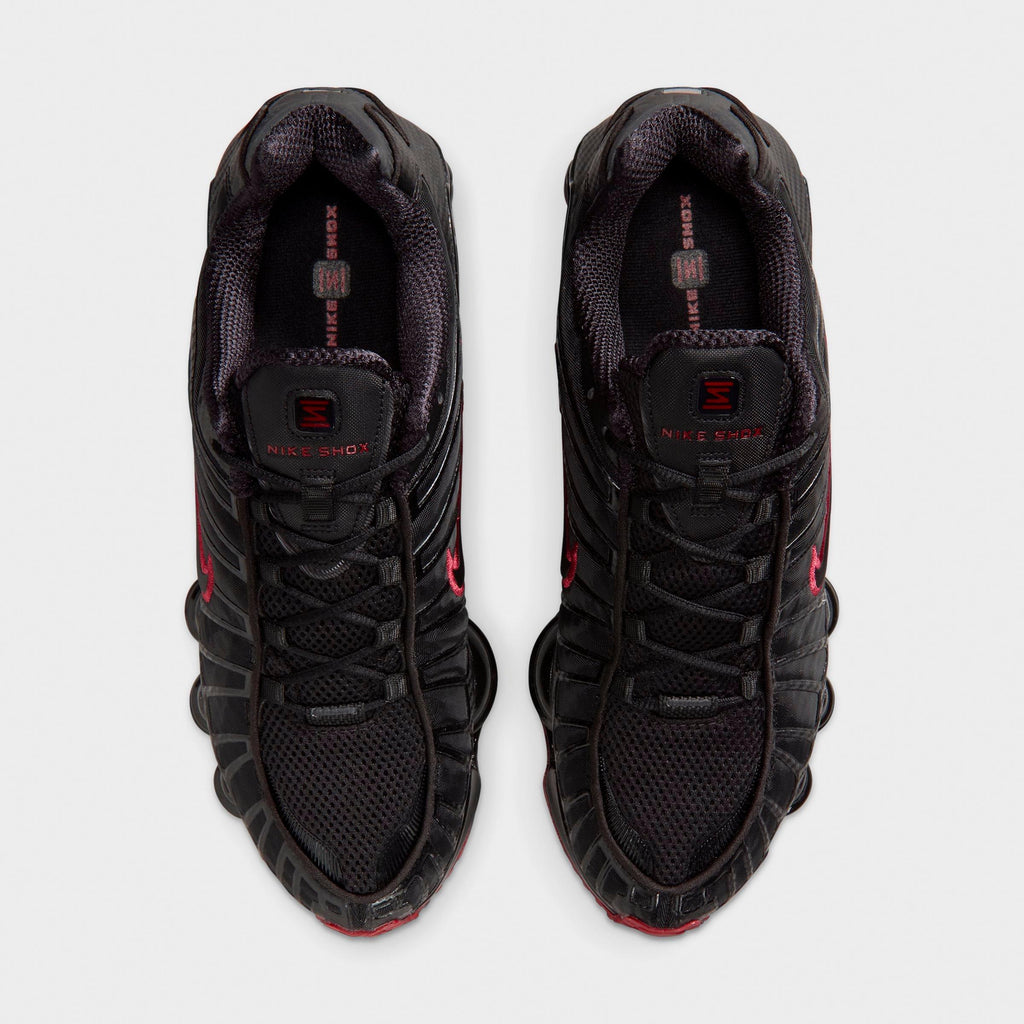 Men's Nike Shox TL Casual Shoes - Black/Tough Red/Black - view 5