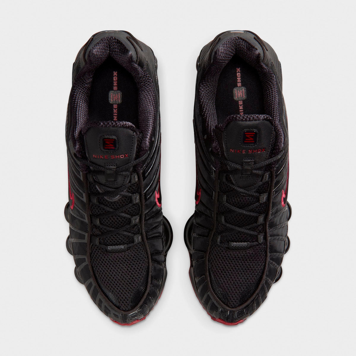 Men's Nike Shox TL Casual Shoes - Black/Tough Red/Black - view 5