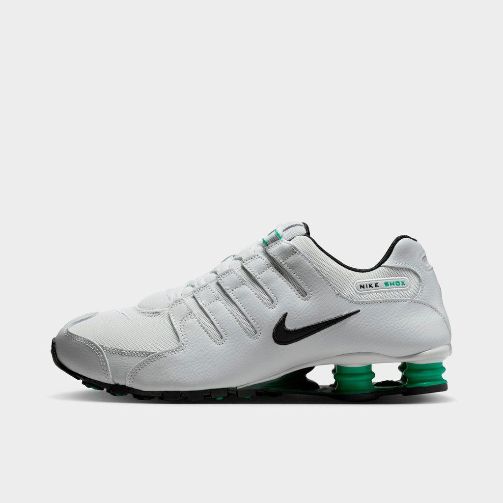 Men's Nike Shox NZ Casual Shoes - Grey Fog/Stadium Green/Fir/Black