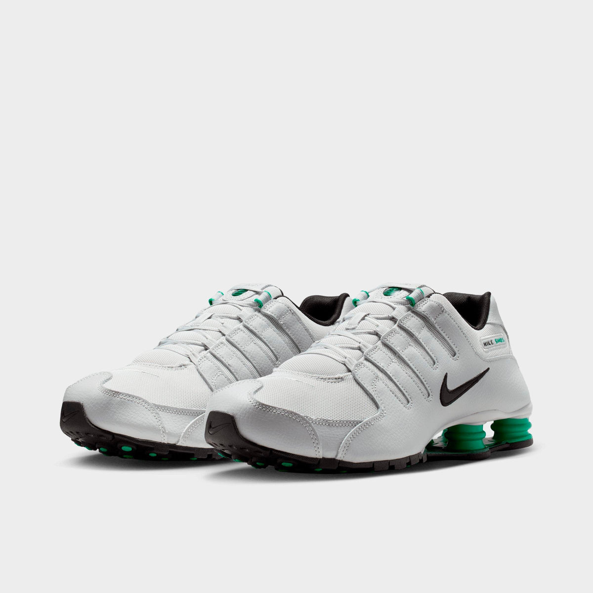 Men's Nike Shox NZ Casual Shoes - Grey Fog/Stadium Green/Fir/Black - view 2