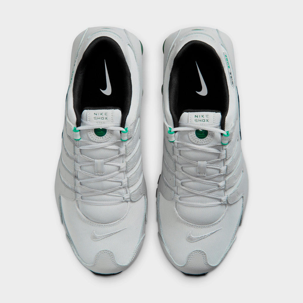Men's Nike Shox NZ Casual Shoes - Grey Fog/Stadium Green/Fir/Black - view 5