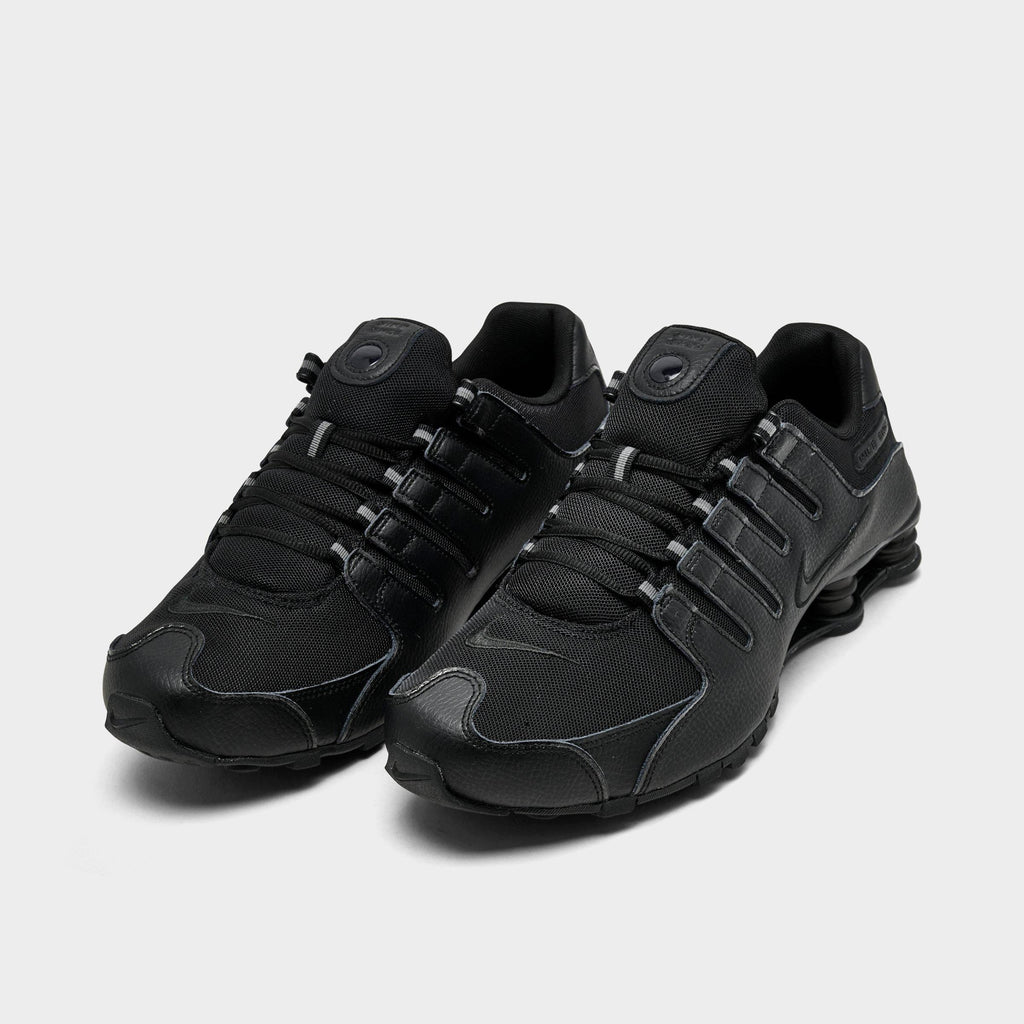 Men's Nike Shox NZ Casual Shoes - Black/Black/Black - view 2