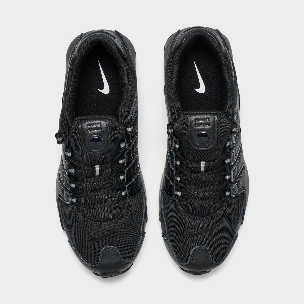 Men's Nike Shox NZ Casual Shoes - Black/Black/Black - view 5