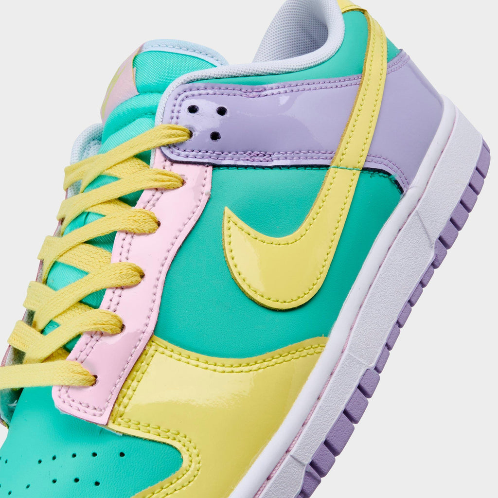 Men's Nike Dunk Low Retro SE Casual Shoes - Emerald Rise/Hydrangeas/White/Yellow Pulse - view 3