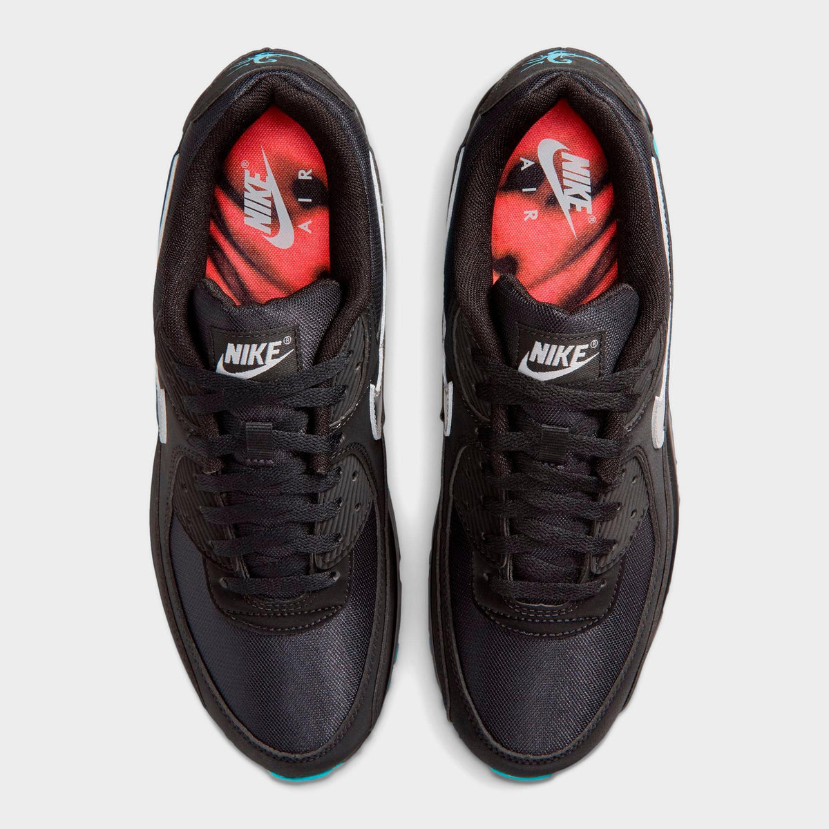 Men's Nike Air Max 90 Premium Scorpion Casual Shoes - Black/Gamma Blue/Ice/Chrome - view 5