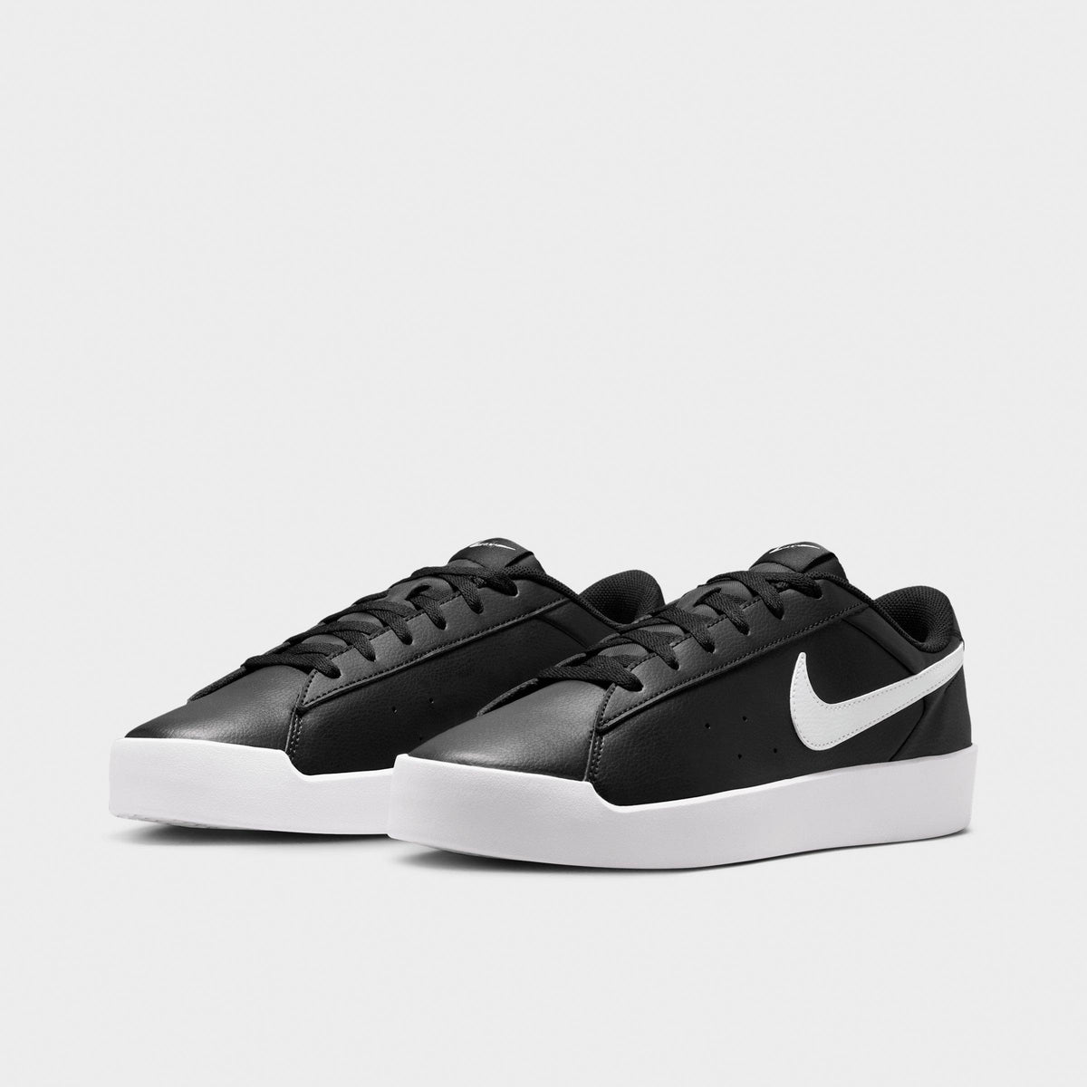 Men's Nike Court Heritage SL Casual Shoes - Black/White/White - view 2