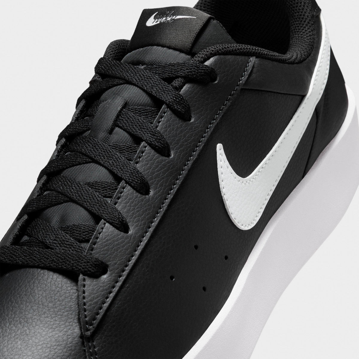 Men's Nike Court Heritage SL Casual Shoes - Black/White/White - view 3
