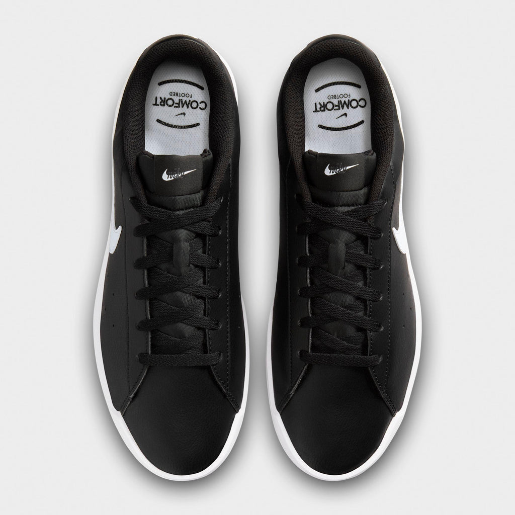Men's Nike Court Heritage SL Casual Shoes - Black/White/White - view 5