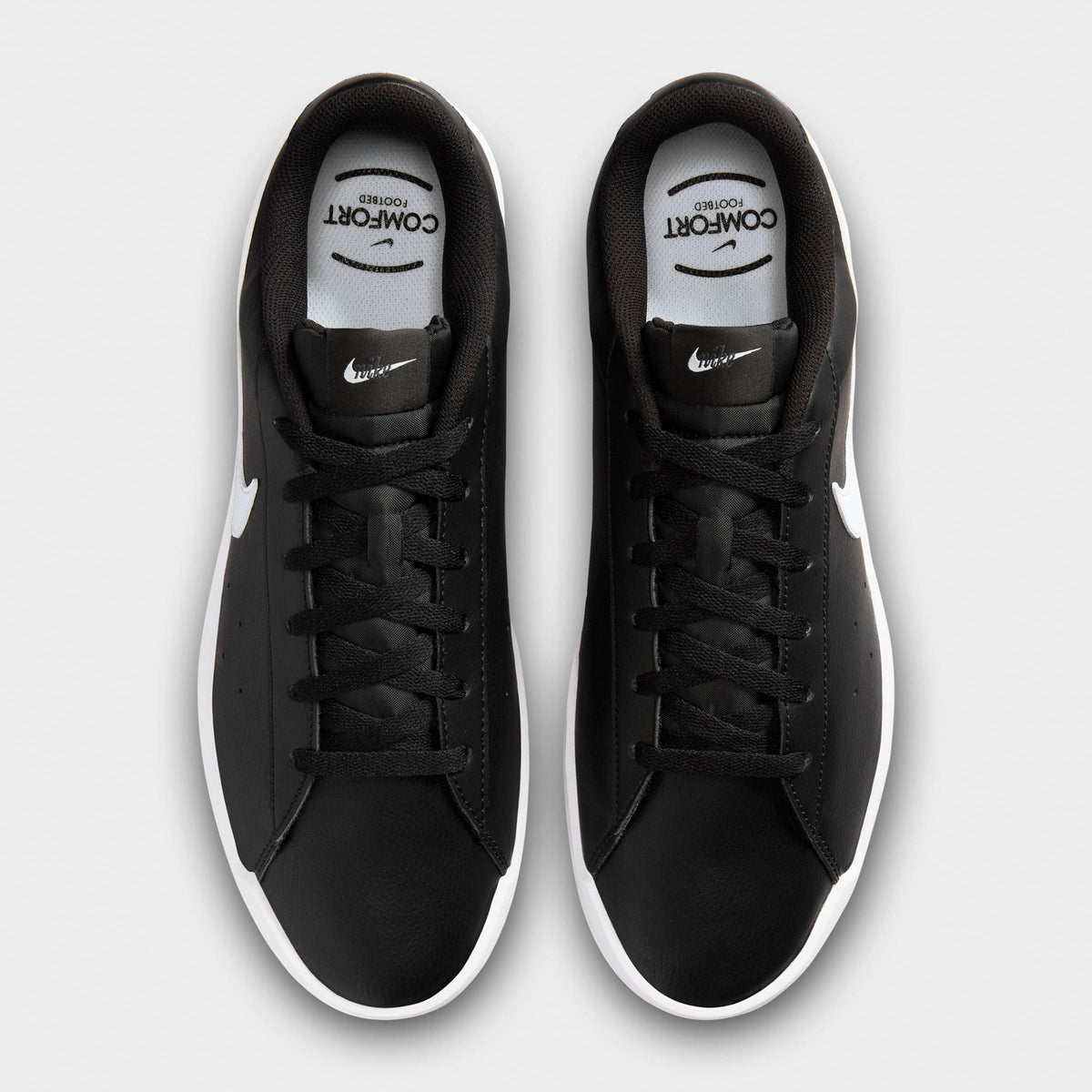 Men's Nike Court Heritage SL Casual Shoes - Black/White/White - view 5