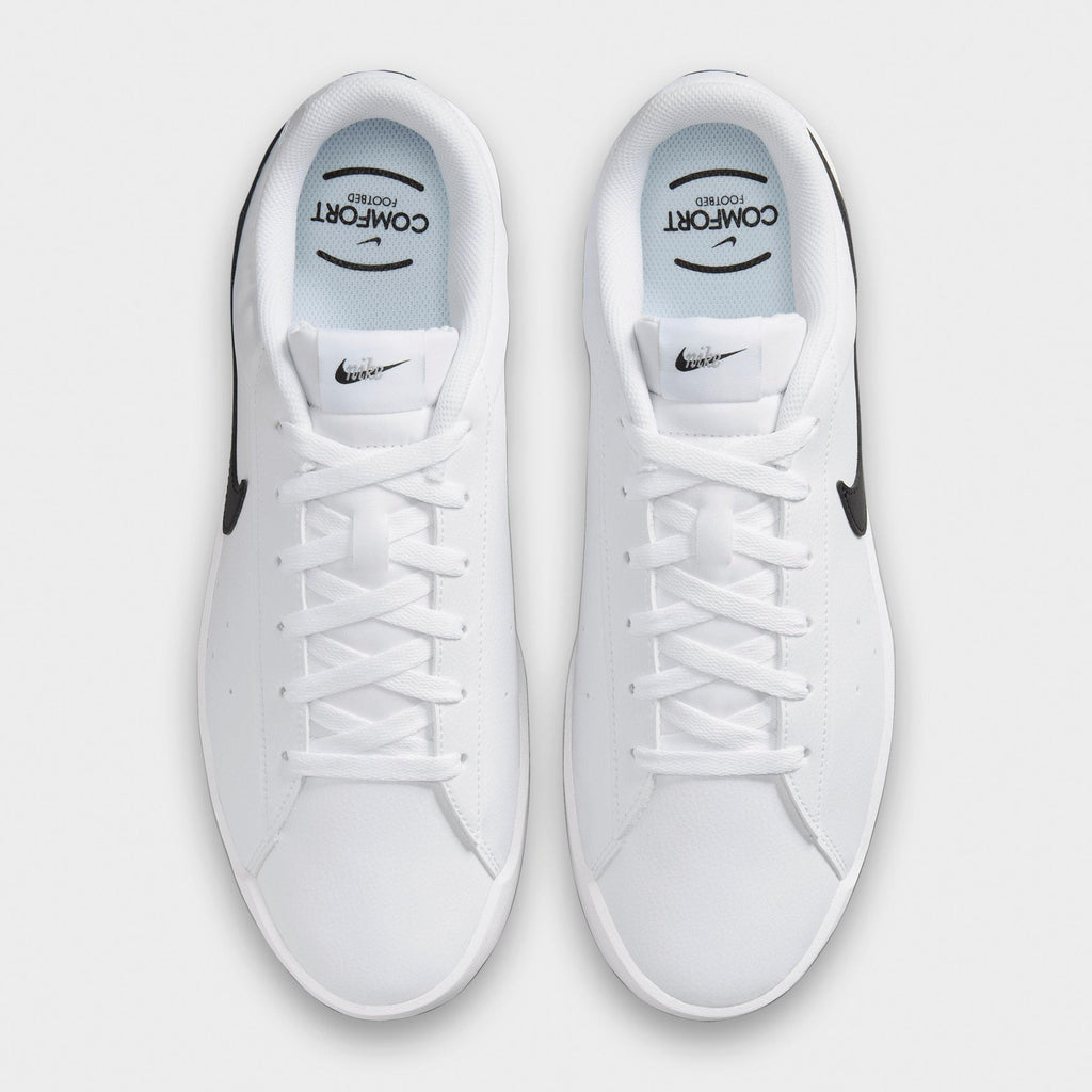 Men's Nike Court Heritage SL Casual Shoes - White/Black - view 5