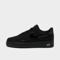 Men's Nike Air Force 1 '07 LV8 Casual Shoes - Black/Black/Dark Smoke Grey/University Red