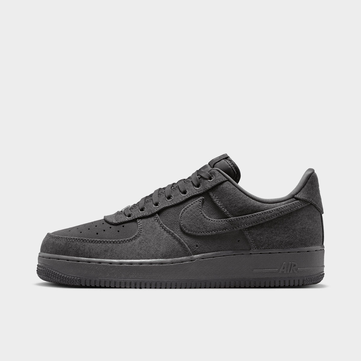 Men's Nike Air Force 1 '07 LV8 SE Denim Casual Shoes - Anthracite/Medium Ash/Metallic Silver/Anthracite
