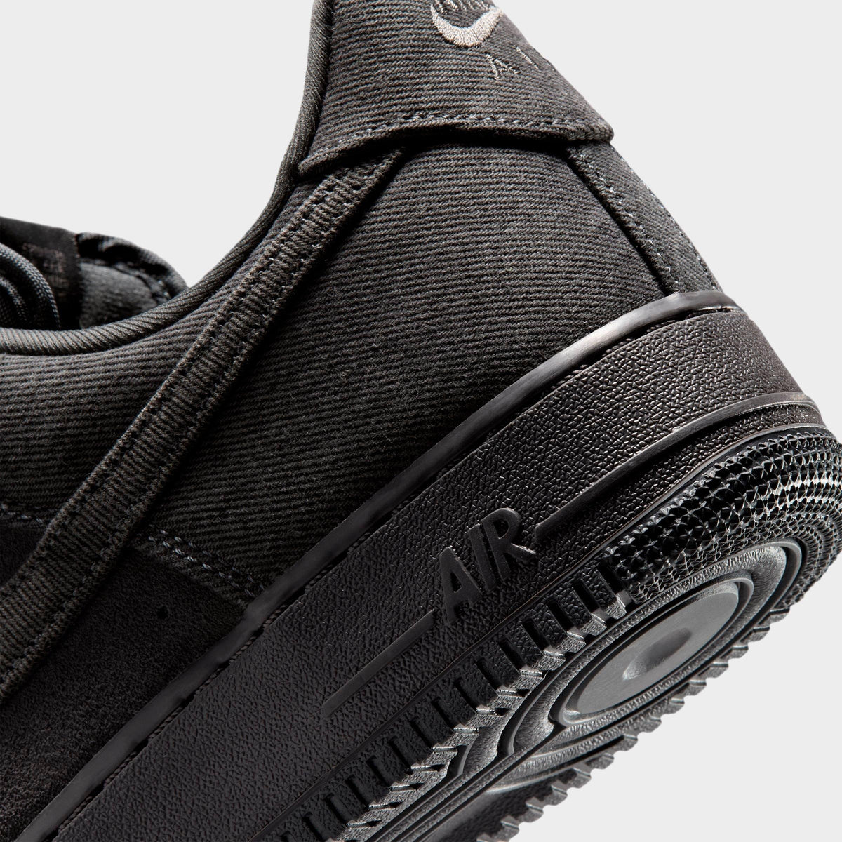 Men's Nike Air Force 1 '07 LV8 SE Denim Casual Shoes - Anthracite/Medium Ash/Metallic Silver/Anthracite - view 3