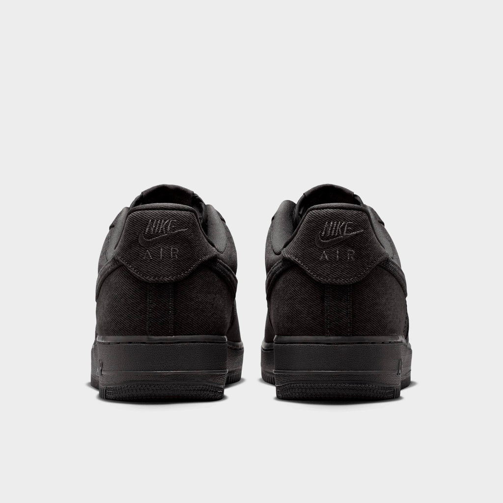 Men's Nike Air Force 1 '07 LV8 SE Denim Casual Shoes - Anthracite/Medium Ash/Metallic Silver/Anthracite - view 4