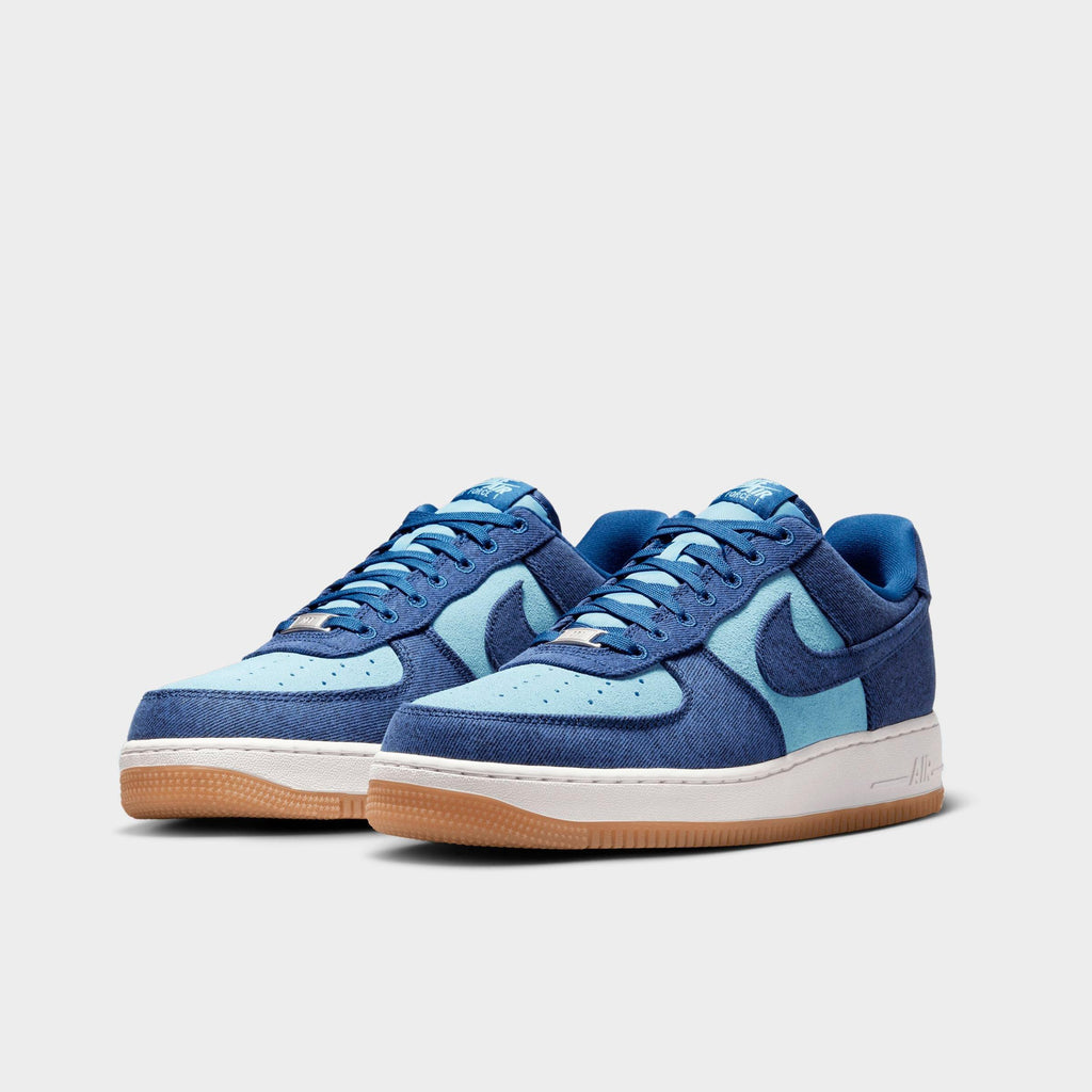 Men's Nike Air Force 1 '07 LV8 SE Canvas Casual Shoes - Navy/Worn Blue/Summit White/Navy - view 2