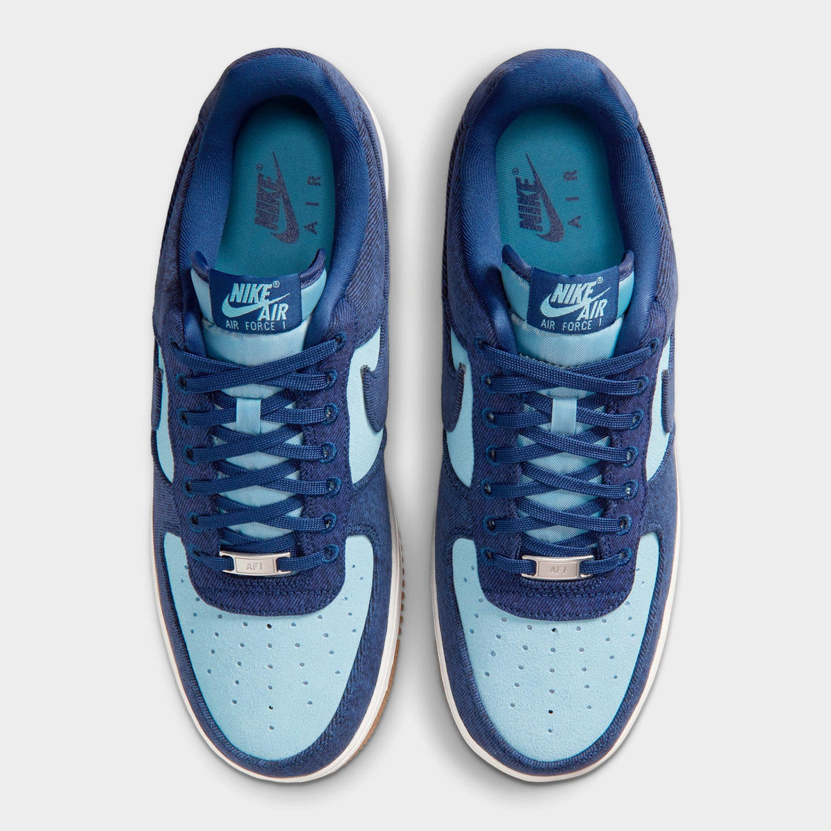 Men's Nike Air Force 1 '07 LV8 SE Canvas Casual Shoes - Navy/Worn Blue/Summit White/Navy - view 5