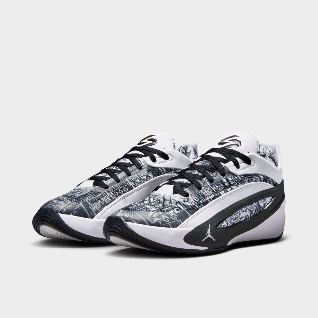 Men's Jordan Luka 5 Basketball Shoes - White/Black - view 2