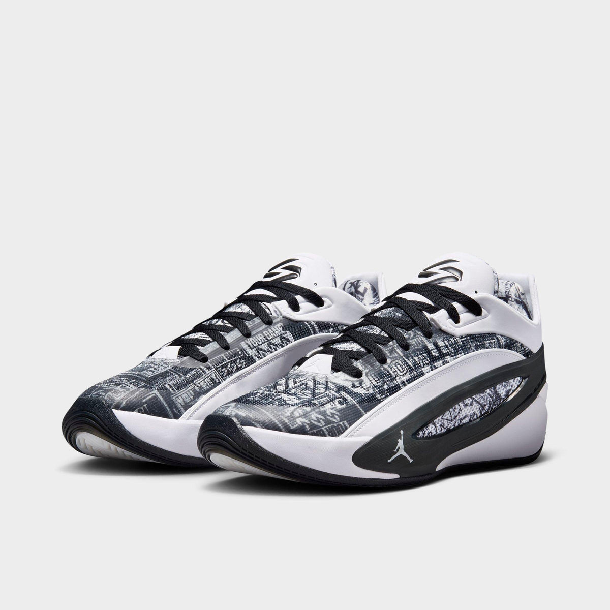 Men's Jordan Luka 5 Basketball Shoes - White/Black - view 2