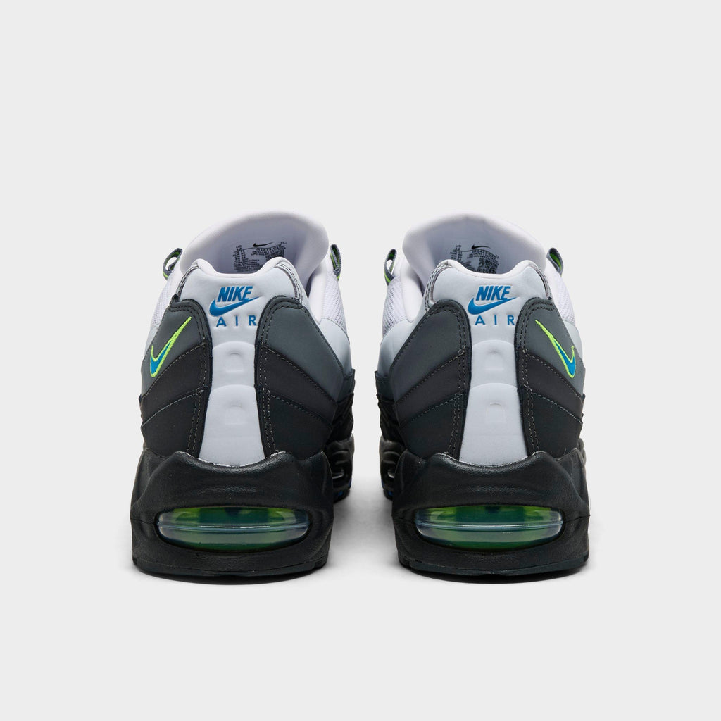 Men's Nike Air Max 95 Big Bubble Casual Shoes - Black/Photo Blue/Action Green/Anthracite/White/Iron Grey - view 4