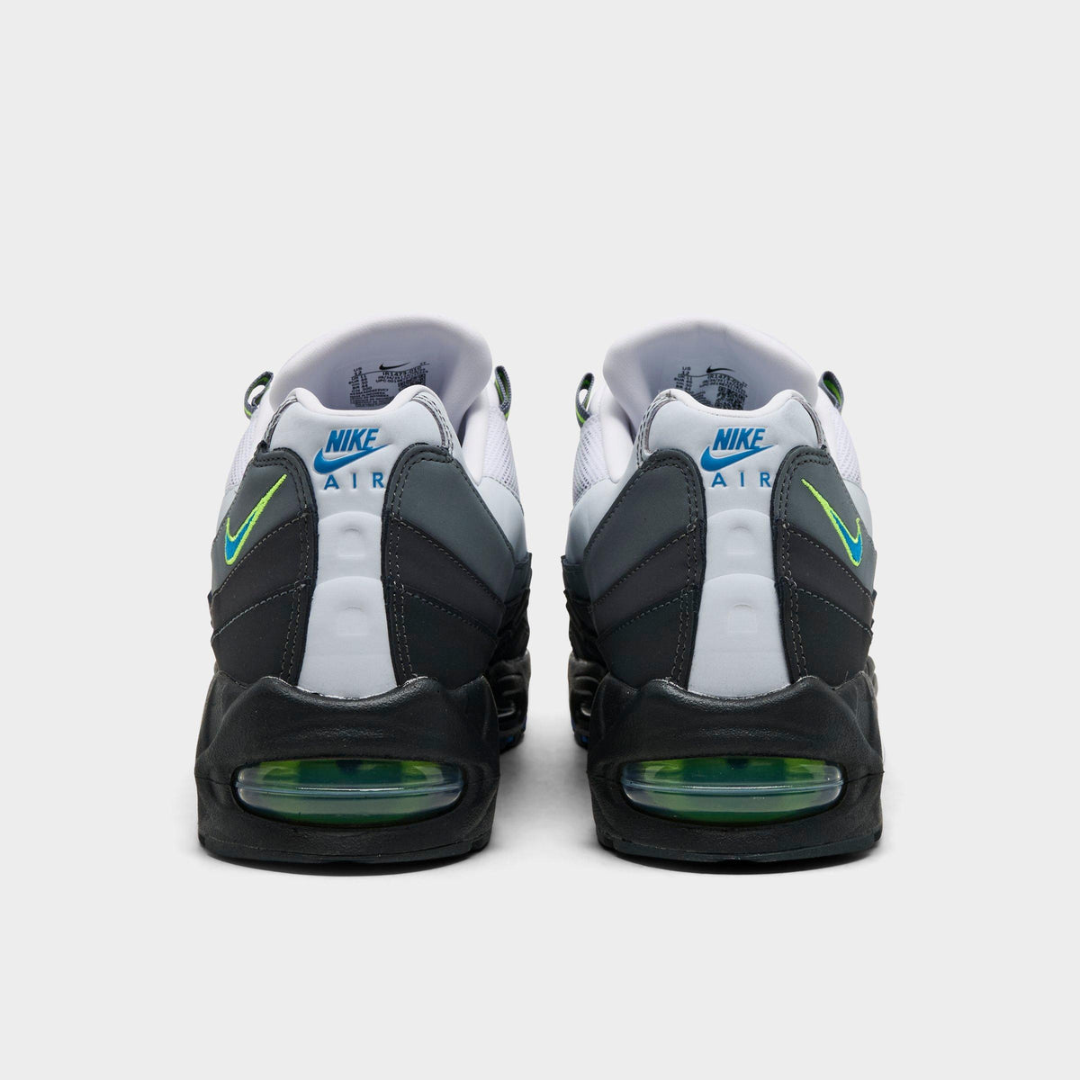 Men's Nike Air Max 95 Big Bubble Casual Shoes - Black/Photo Blue/Action Green/Anthracite/White/Iron Grey - view 4