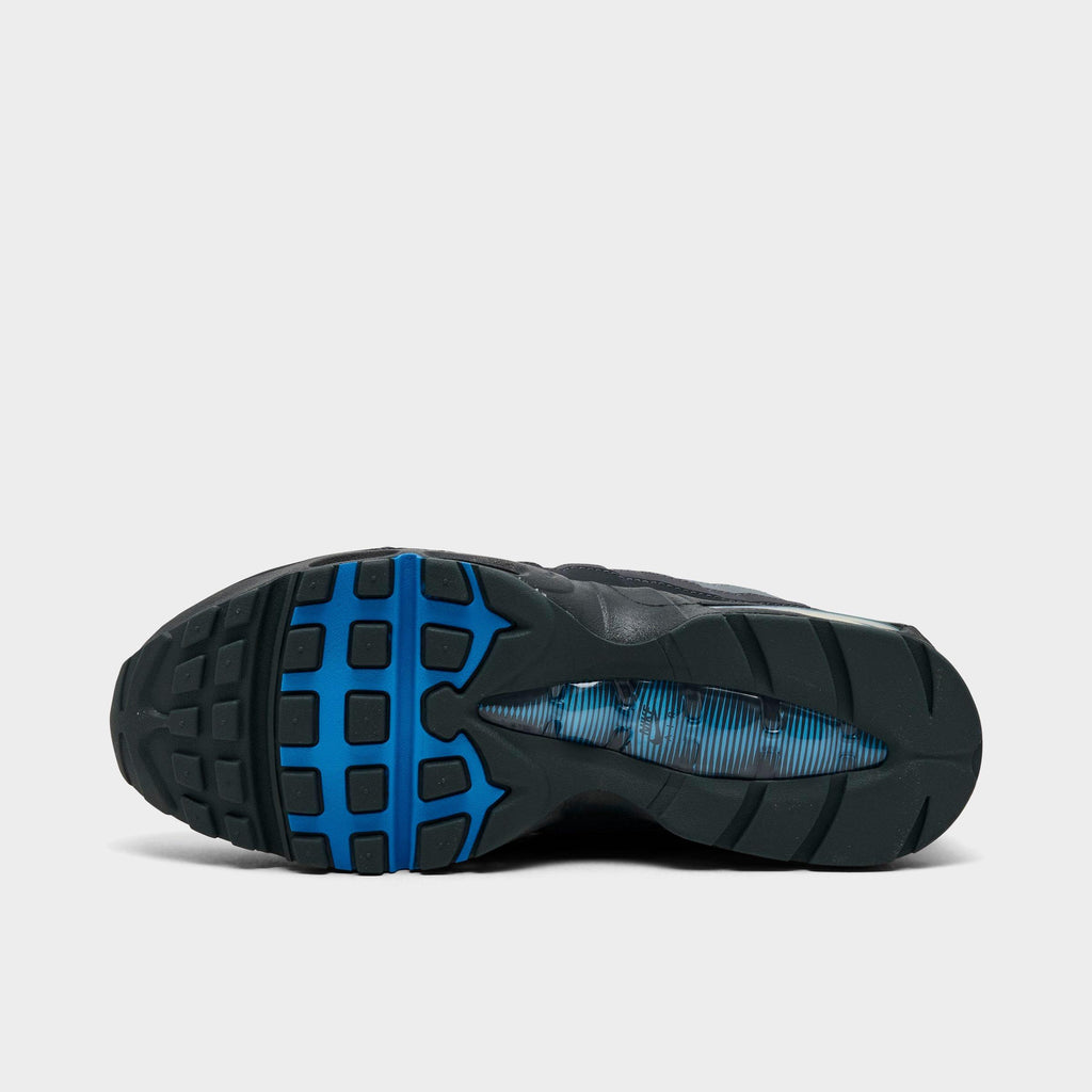 Men's Nike Air Max 95 Big Bubble Casual Shoes - Black/Photo Blue/Action Green/Anthracite/White/Iron Grey - view 6