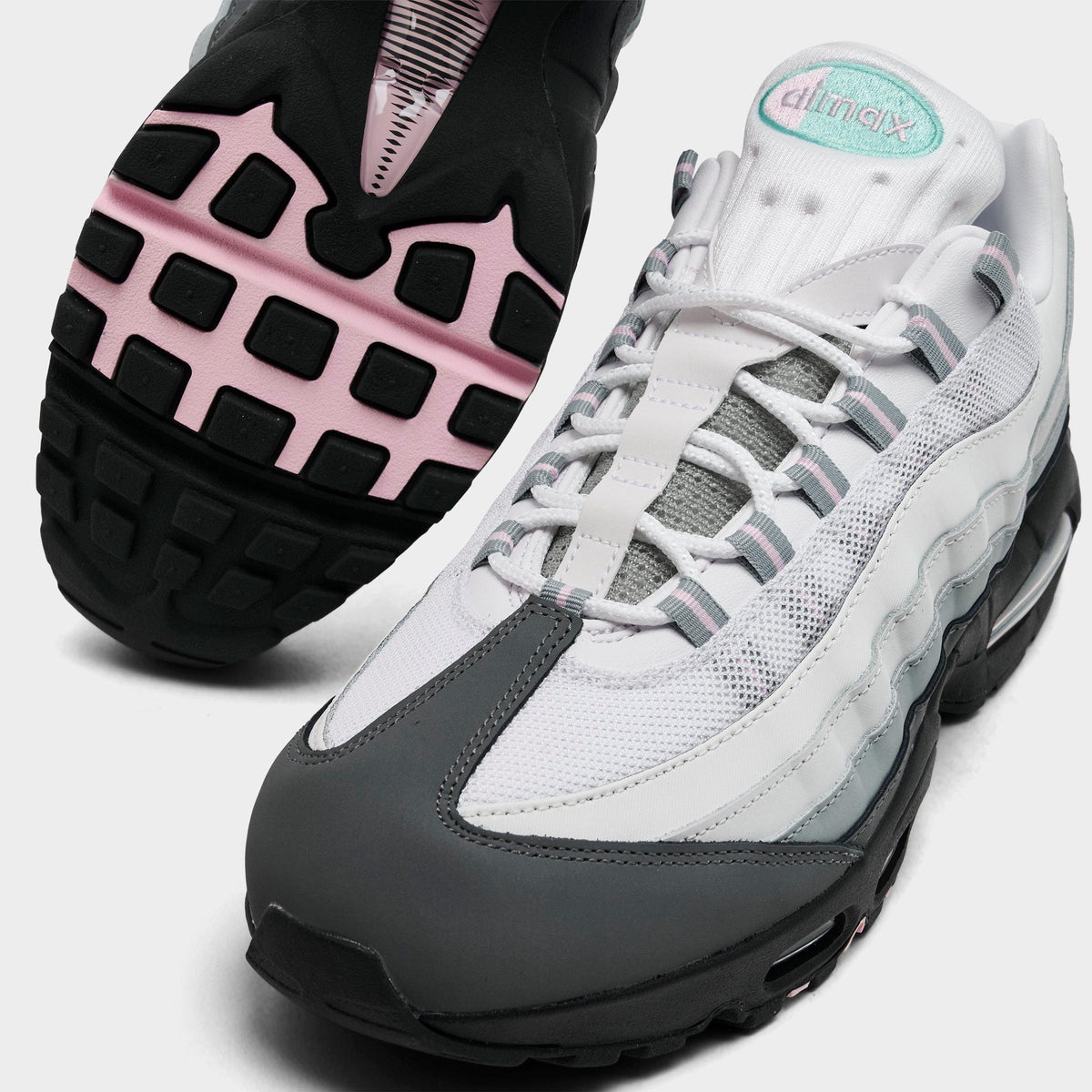 Men's Nike Air Max 95 Big Bubble Casual Shoes - Anthracite/Pink Foam/Hyper Turquoise/White/Smoke Grey/Light Pumice - view 3