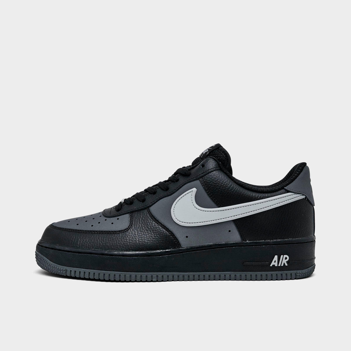 Men's Nike Air Force 1 '07 LV8 Casual Shoes - Black/Iron Grey/Light Smoke Grey