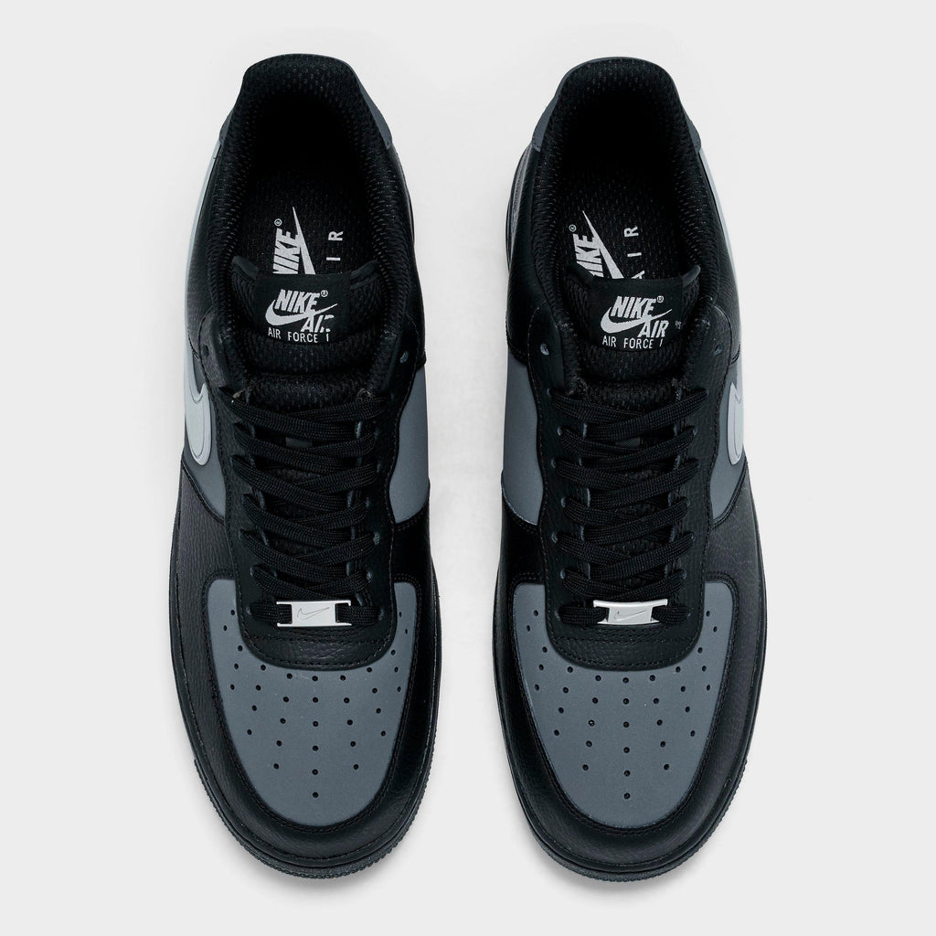 Men's Nike Air Force 1 '07 LV8 Casual Shoes - Black/Iron Grey/Light Smoke Grey - view 5