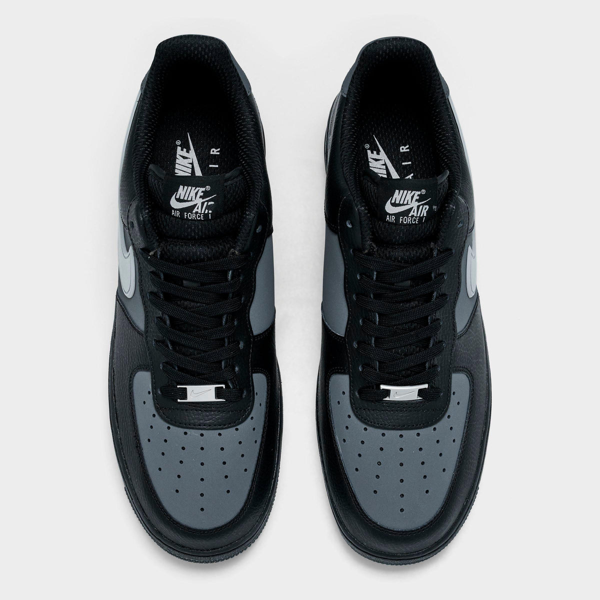 Men's Nike Air Force 1 '07 LV8 Casual Shoes - Black/Iron Grey/Light Smoke Grey - view 5