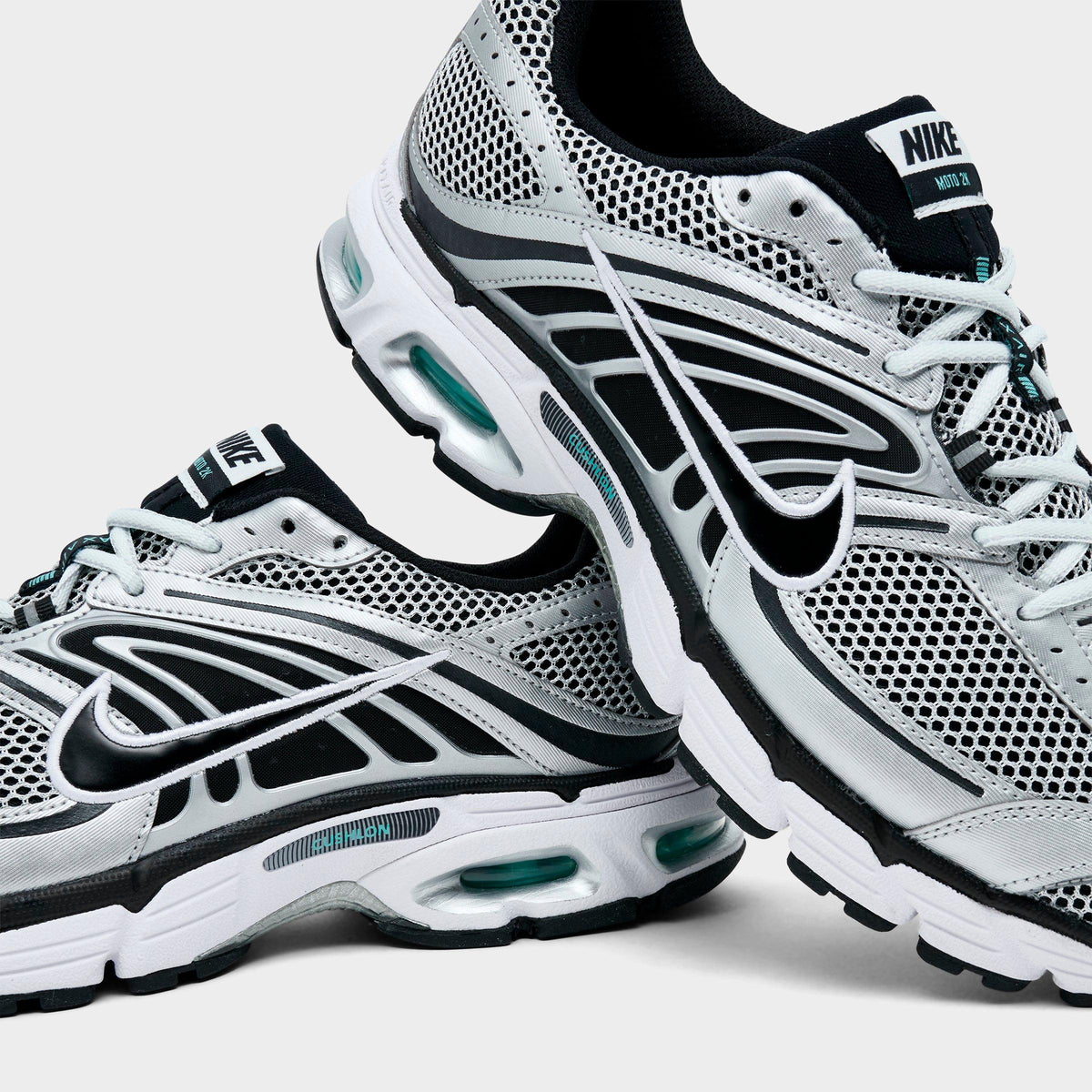 Men's Nike Air Max Moto 2K Casual Shoes - Off White/Metallic Silver/Hyper Turquoise/Black - view 3