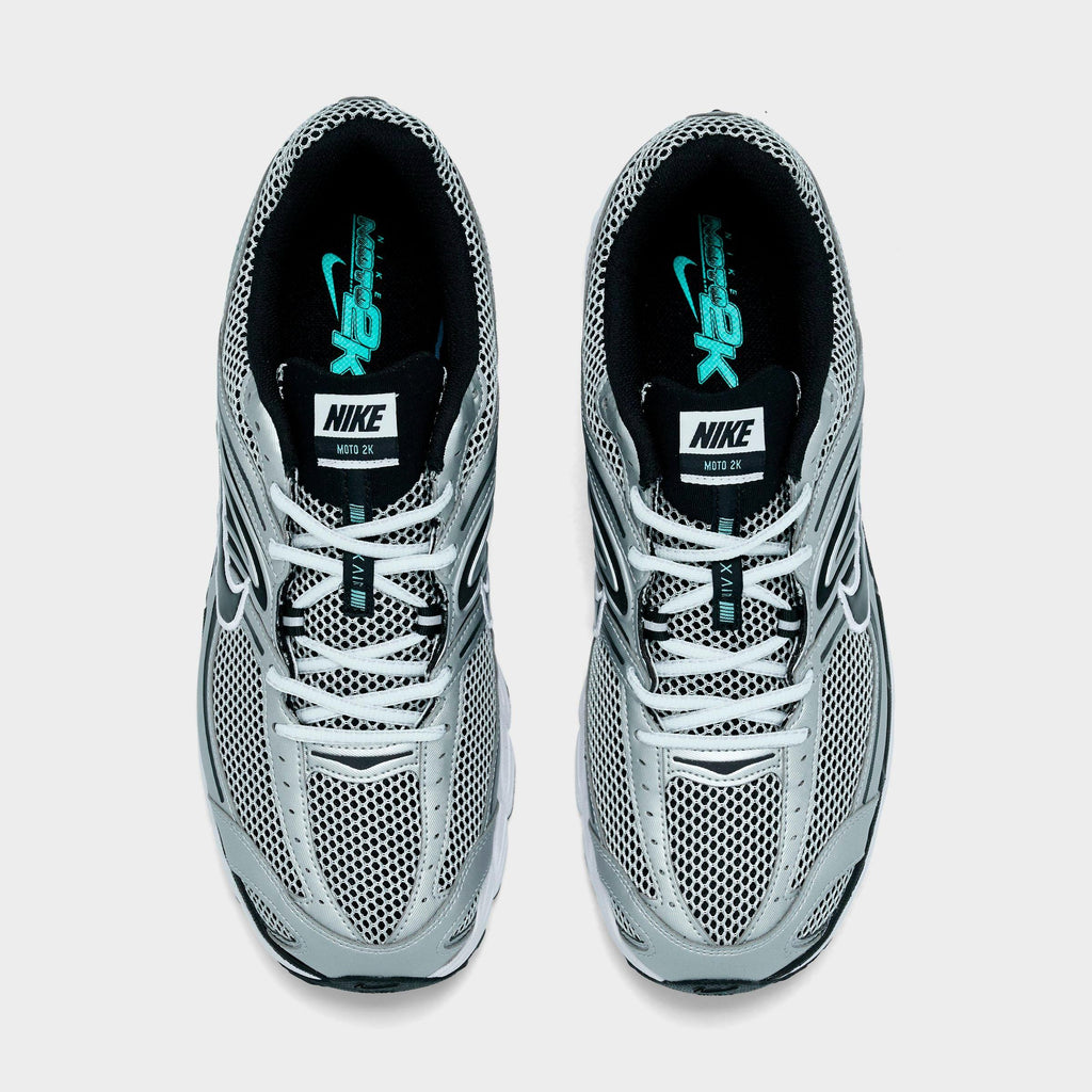 Men's Nike Air Max Moto 2K Casual Shoes - Off White/Metallic Silver/Hyper Turquoise/Black - view 5