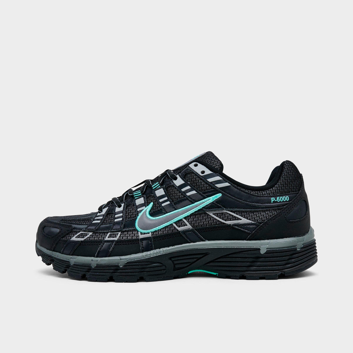 Men's Nike P-6000 Casual Shoes - Black/Hyper Turquoise/Cool Grey/Metallic Cool Grey