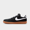 Men's Nike Court Vision Low Casual Shoes - Black/Gum Medium Brown/White